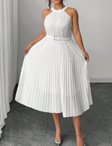 Rochie medie SHEIN CURVE, alb