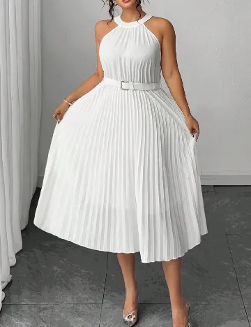 Rochie medie SHEIN CURVE, alb