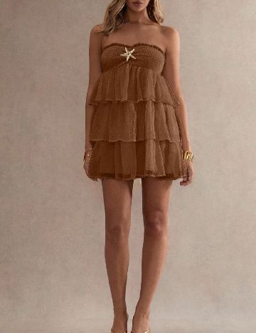 Rochie scurta SHEIN, maro