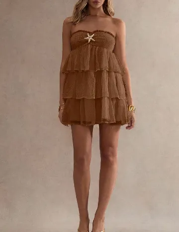 Rochie scurta SHEIN, maro