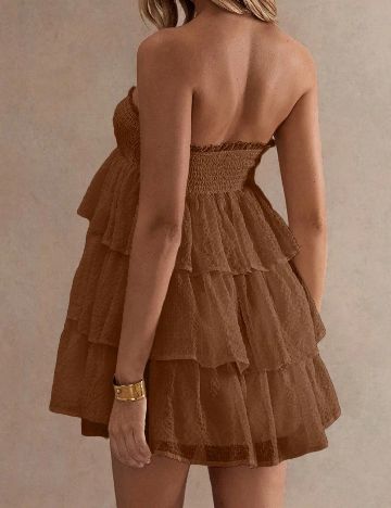 Rochie scurta SHEIN, maro