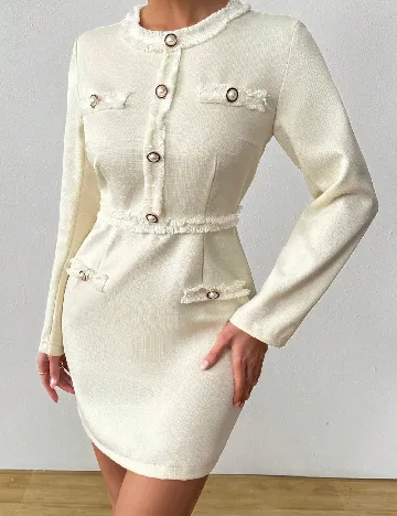 Rochie scurta SHEIN, ecru