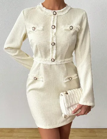 Rochie scurta SHEIN, ecru