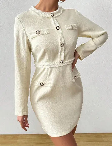 Rochie scurta SHEIN, ecru