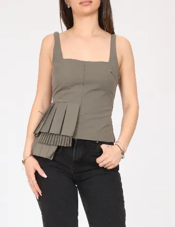 Top Zara, kaki