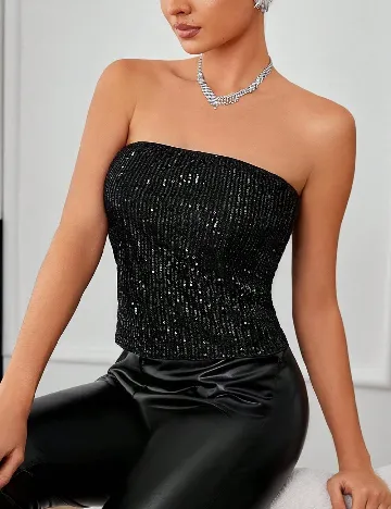 Top SHEIN, negru