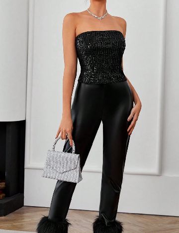 Top SHEIN, negru