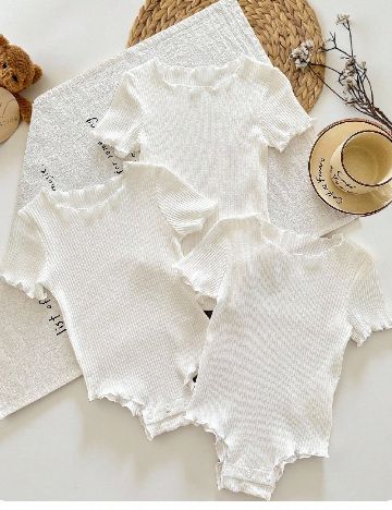 Set body 3 bucati Shein Kids, alb