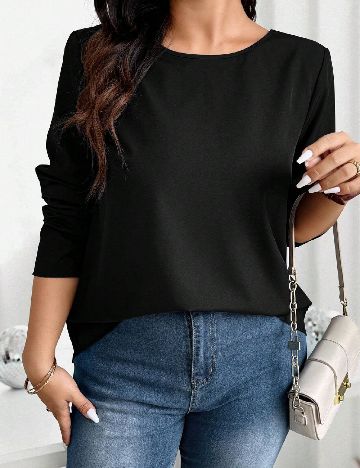 Bluza SHEIN CURVE, negru