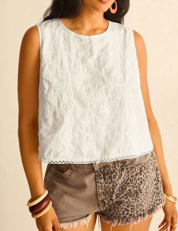 Top SHEIN CURVE, alb