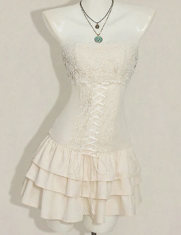 Rochie scurta SHEIN, crem
