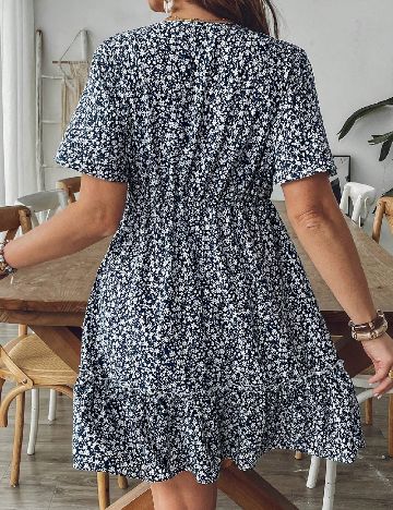 Rochie scurta SHEIN CURVE, floral print