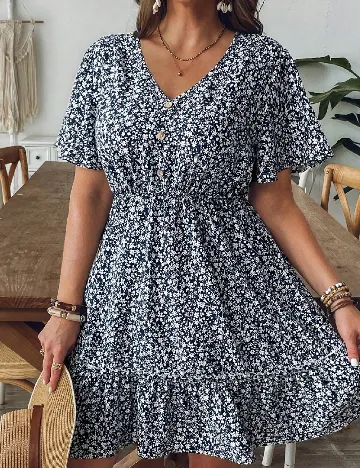 Rochie scurta SHEIN CURVE, floral print