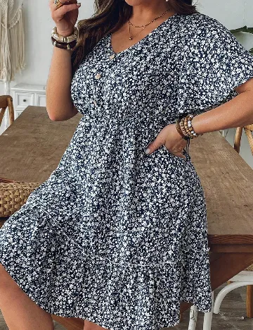 Rochie scurta SHEIN CURVE, floral print