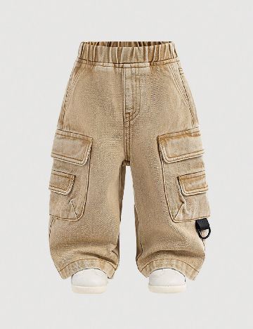 Pantaloni Shein Kids, maro