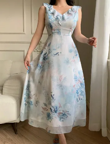 Rochie lunga Dazy, mix culori