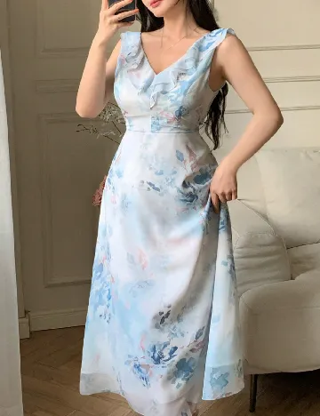 Rochie lunga Dazy, mix culori