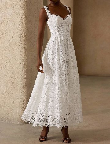 Rochie lunga Aveloria, alb