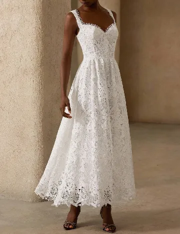 Rochie lunga Aveloria, alb