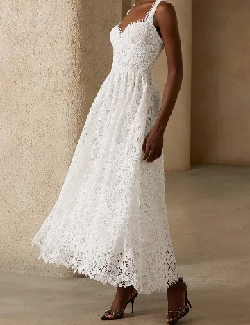 Rochie lunga Aveloria, alb