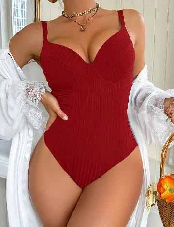 Costum de baie SHEIN, rosu