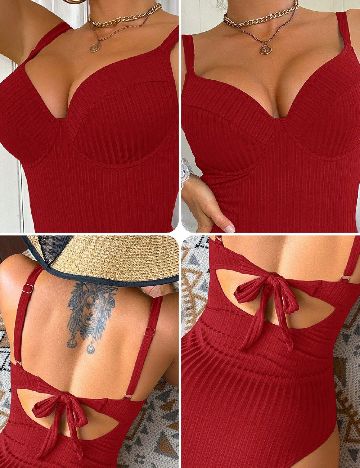 Costum de baie SHEIN, rosu
