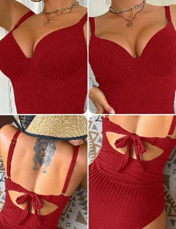 Costum de baie SHEIN, rosu
