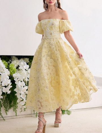 Rochie medie MOTF, galben