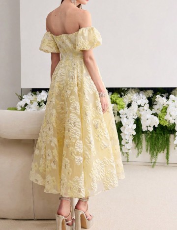 Rochie medie MOTF, galben