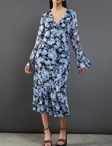 Rochie medie WAREHOUSE, albastru