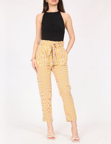 Pantaloni Pull&Bear, galben