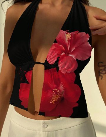 Top SHEIN, negru