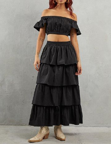 Top WAREHOUSE, negru