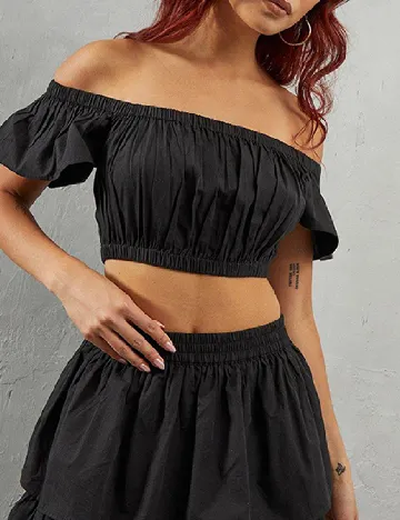 Top WAREHOUSE, negru