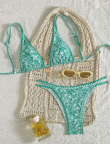 Costum de baie SHEIN, verde