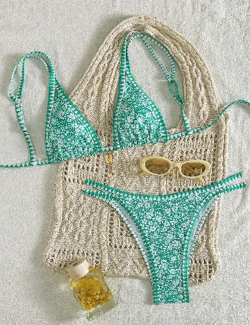 Costum de baie SHEIN, verde
