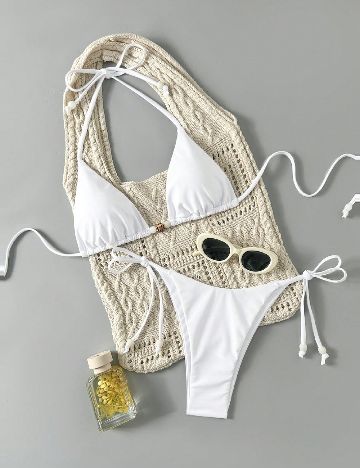 Costum de baie SHEIN, alb