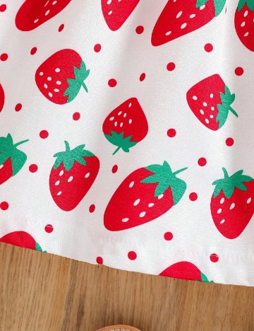 Rochie Shein Kids, alb/rosu