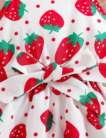 Rochie Shein Kids, alb/rosu