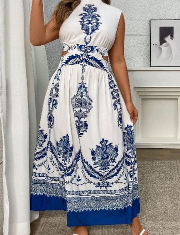 Rochie lunga SHEIN CURVE, alb