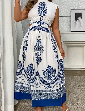 Rochie lunga SHEIN CURVE, alb