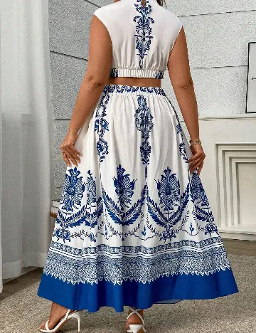 Rochie lunga SHEIN CURVE, alb