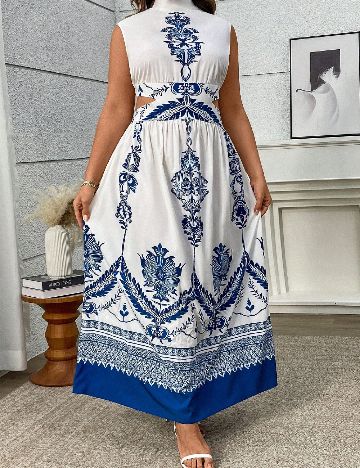 Rochie lunga SHEIN CURVE, alb