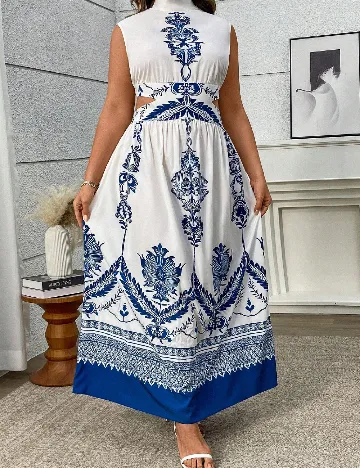 Rochie lunga SHEIN CURVE, alb
