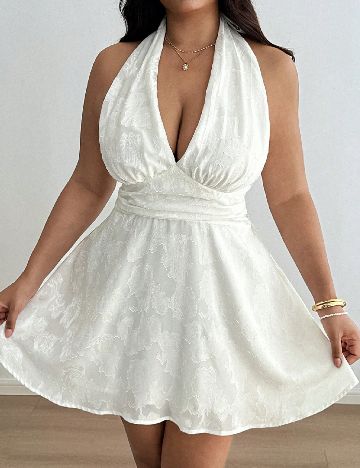 Rochie scurta SHEIN CURVE, alb