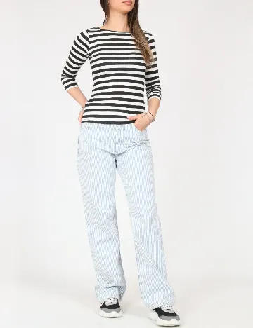 Bluza Zara, alb/negru