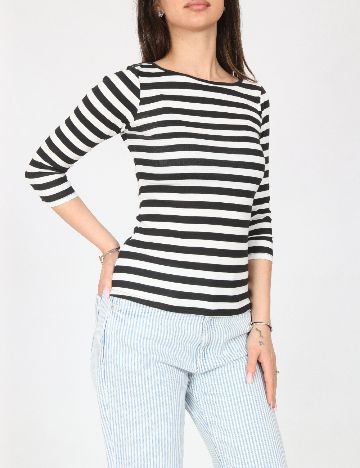 Bluza Zara, alb/negru