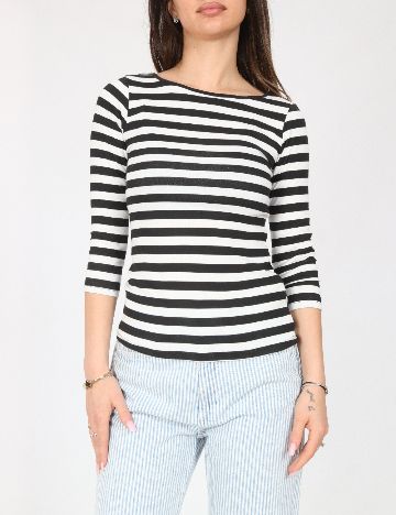 Bluza Zara, alb/negru