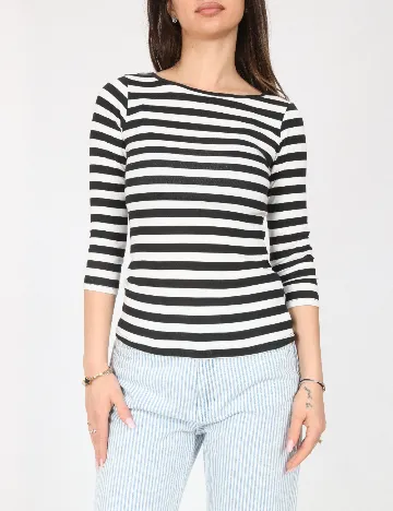Bluza Zara, alb/negru