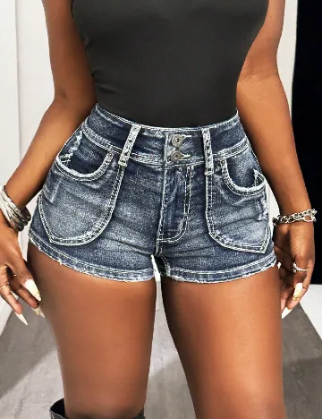 Pantaloni scurti SHEIN, albastru